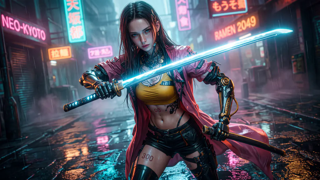 Desktop wallpaper: Cyberpunk Girl