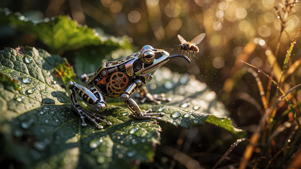 Desktop wallpaper: Mechanical frog