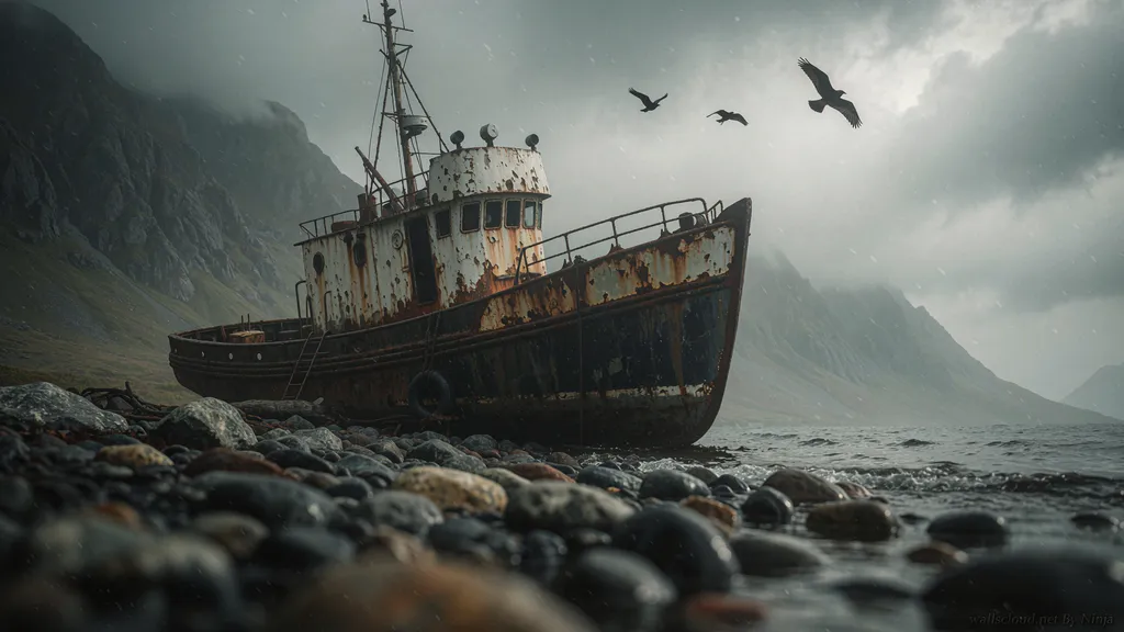 Desktop wallpaper: Old ship