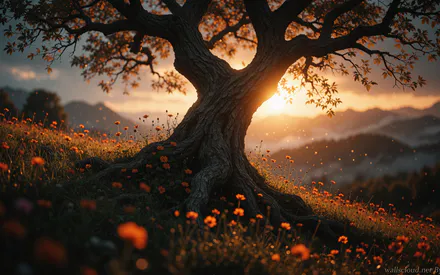 Landscape, Nature, Trees, Sunset