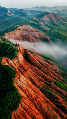 Контраст, Пейзаж, Природа, Вершина горы, Туман, Горный пейзаж, Рассвет