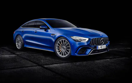 Mercedes-AMG GT, Суперкар, Спорткар, Автомобиль, Премиум, GT 4-дверное купе, Синий цвет, Купе