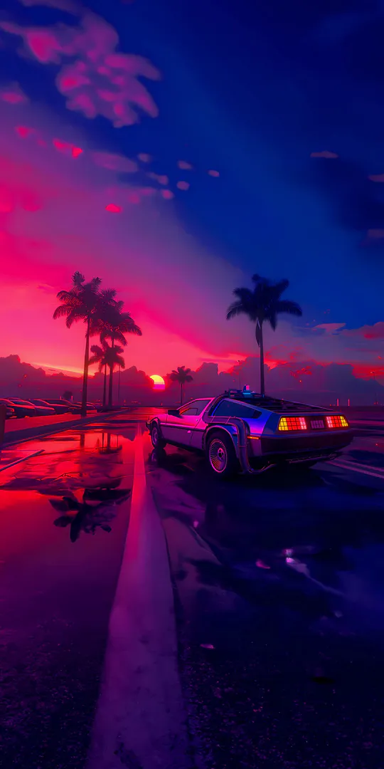 Обои на телефон: Неоновый закат