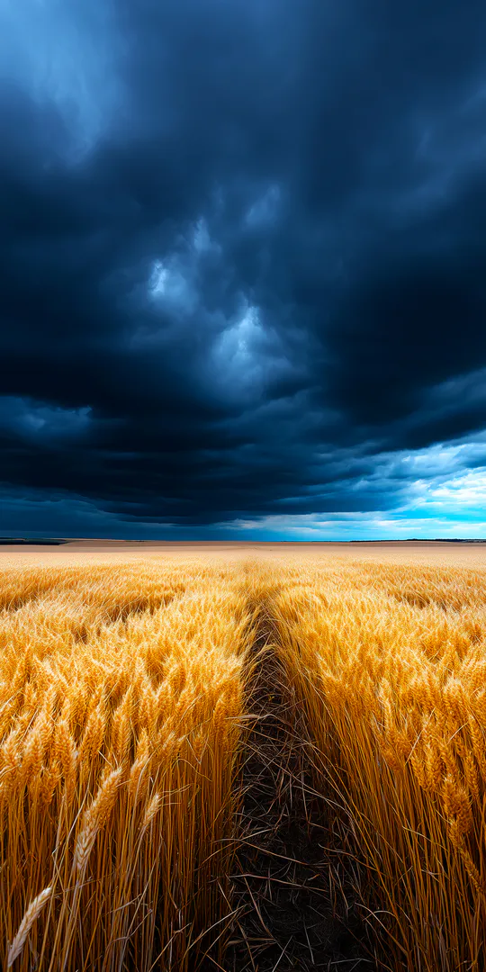 Phone wallpaper: Wheat field
