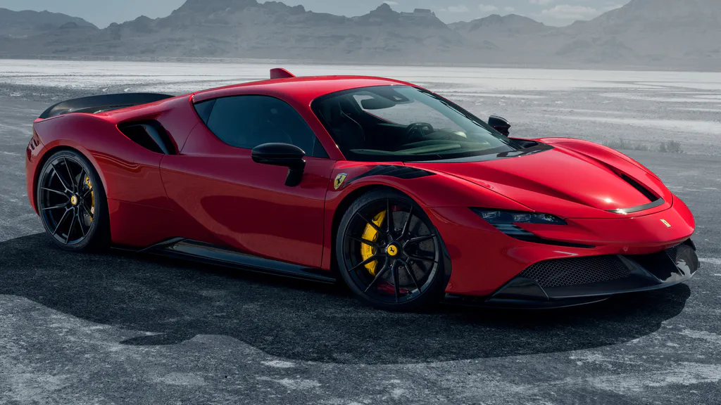 Обои на рабочий стол: Ferrari на солонке