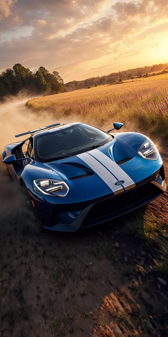 Обои на телефон: Ford GT на западе