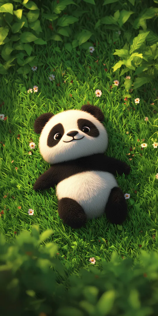 Phone wallpaper: Little panda