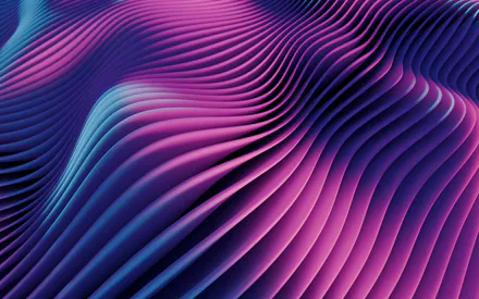 Градиент, Волнообразные линии, Пурпурный, Сине-розовый, Глянцевый, 3d эффект, Текучие формы
