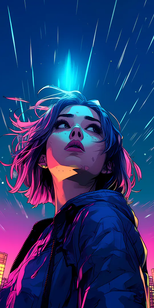 Phone wallpaper: Neon look