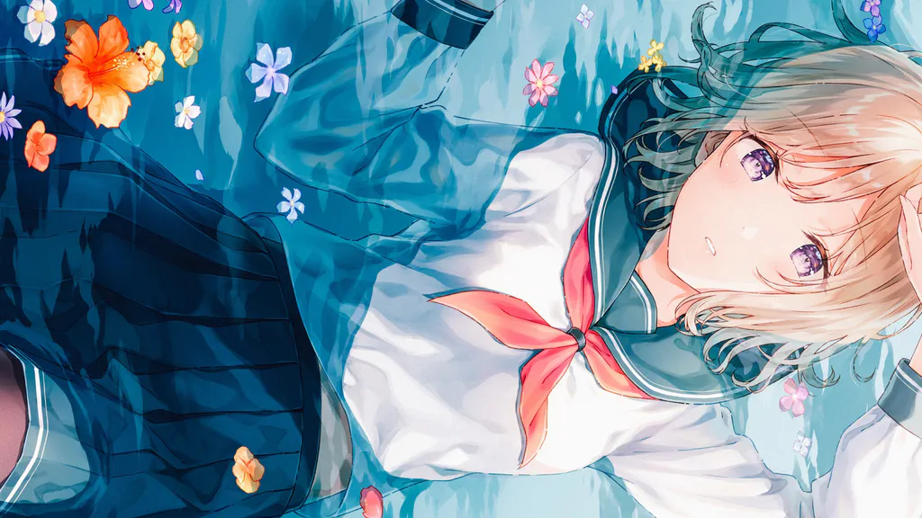 Обои на рабочий стол: Ученица в воде