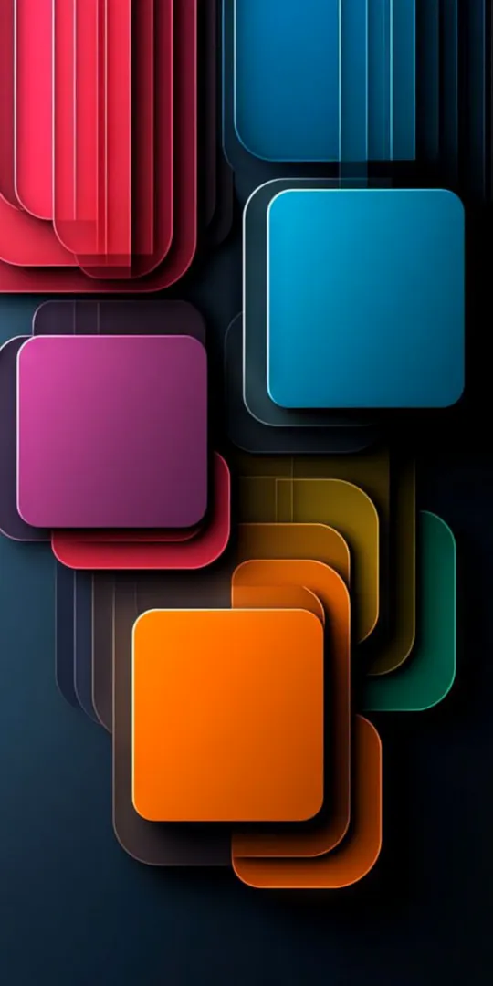 Шпалери на телефон: Об'ємні кольорові блоки