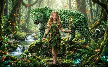 Эльфийка, Лес, Сказка, Фентези