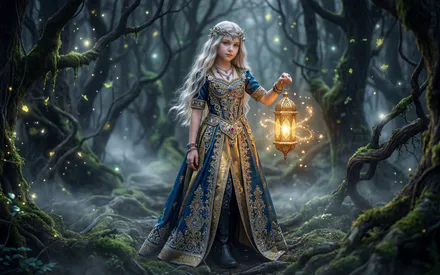 Девочка, Принцесса, Лес, Магия, Фентези