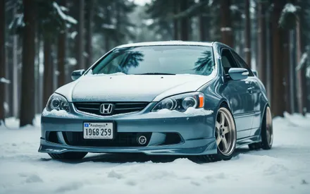 Honda, Honda Civic, Snow, Forest, AI Art, AI Generated