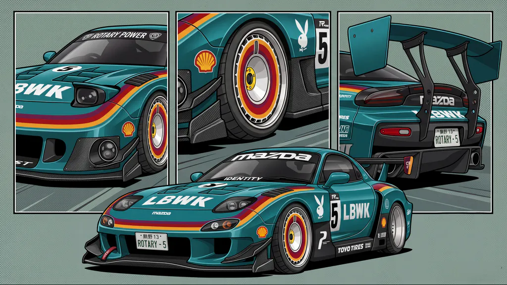 Шпалери для робочого столу: Mazda RX7 Poster