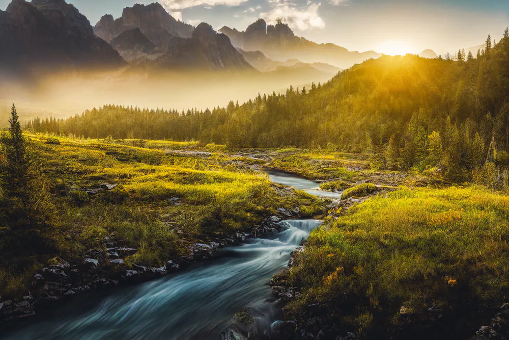 Wallpaper Creek 3440x1440