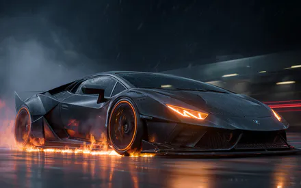 Lamborghini Huracan, Super Car, Sportcar, Blask Car
