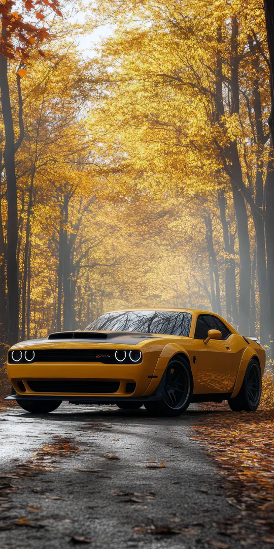 Phone wallpaper: Dodge Challenger SRT Hellcat Widebody
