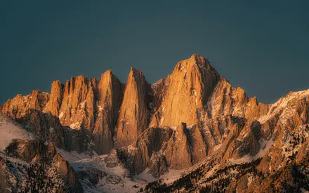 Rocks, Snow, Evening Sky, Alpine Landscape, Sunlight, Cold Landscape