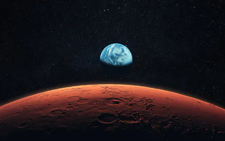 Space, Planets, Stars, Craters, Interplanetary, Orbit, Atmosphere, Science Fiction, Amoled, AI Art