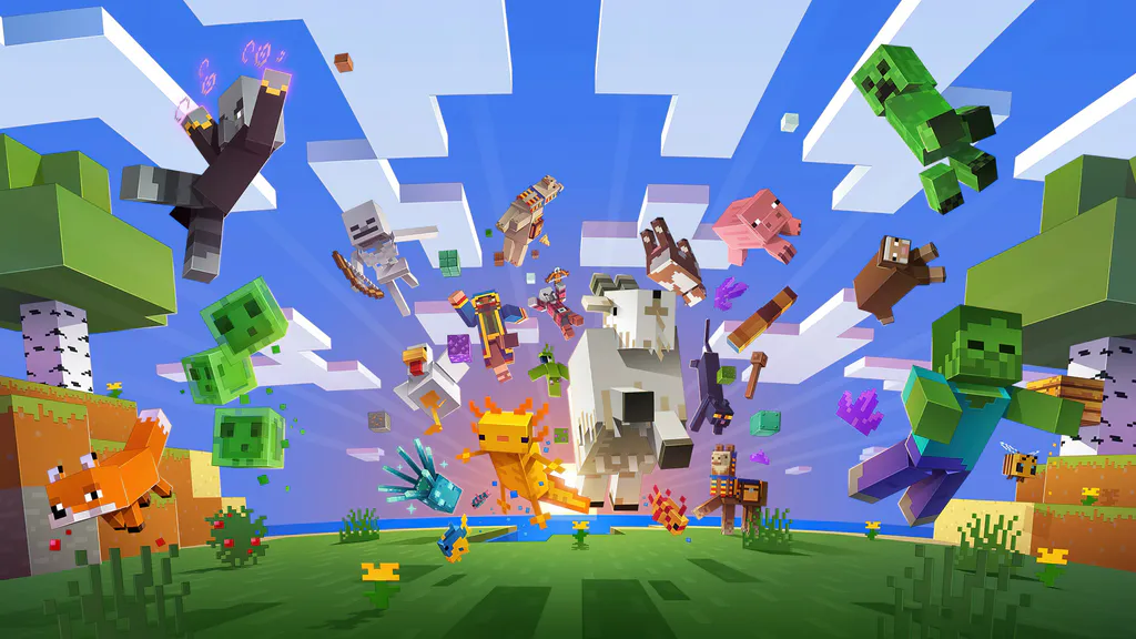 Desktop wallpaper: The bright world of Minecraft