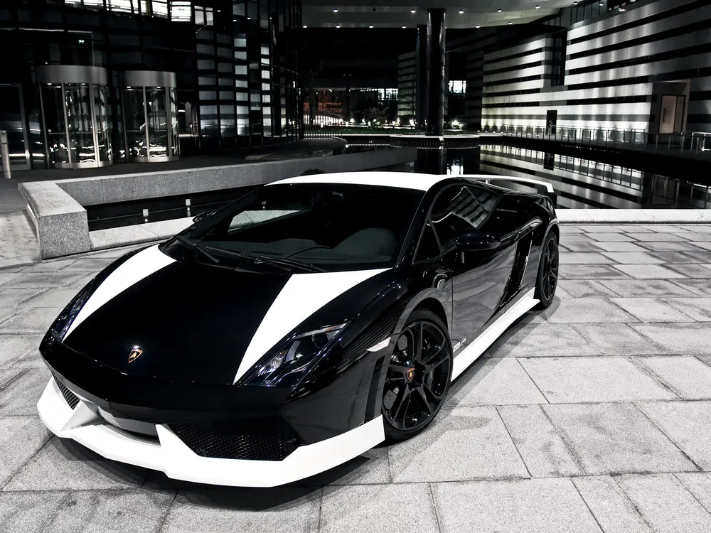 Wallpaper Lamborghini Gallardo Monochrome 1024x576