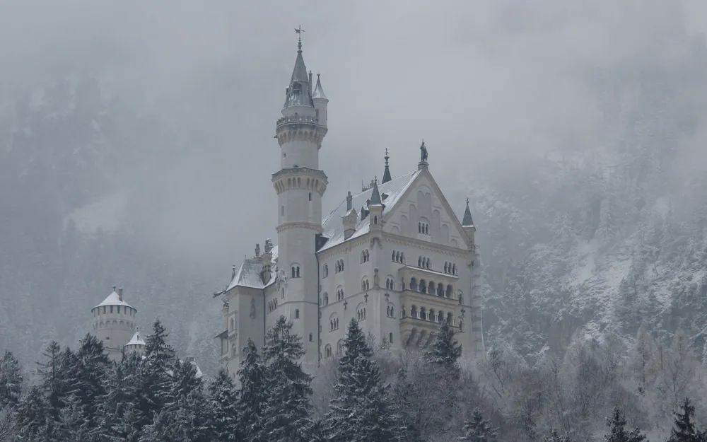 Wallpaper Schloss Neuschwanstein Winter Castle 1920x1200