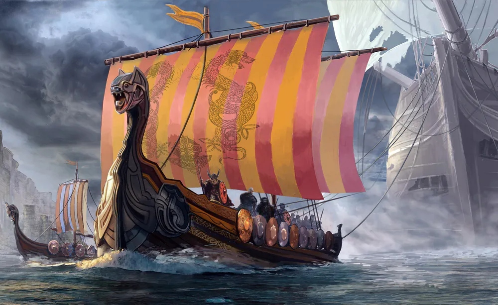 Wallpaper Viking Ship Art 1600x900