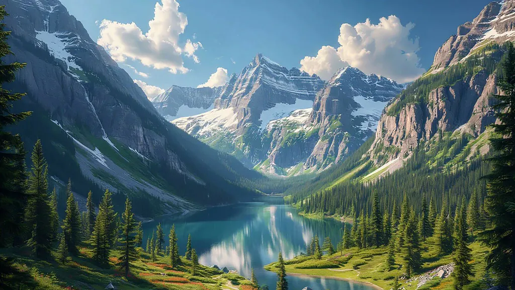 Обои на рабочий стол: Canada Lake Mountains