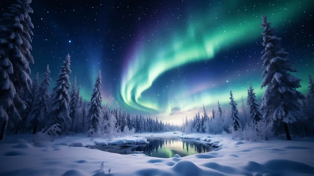 Обои на рабочий стол: Северное сияние