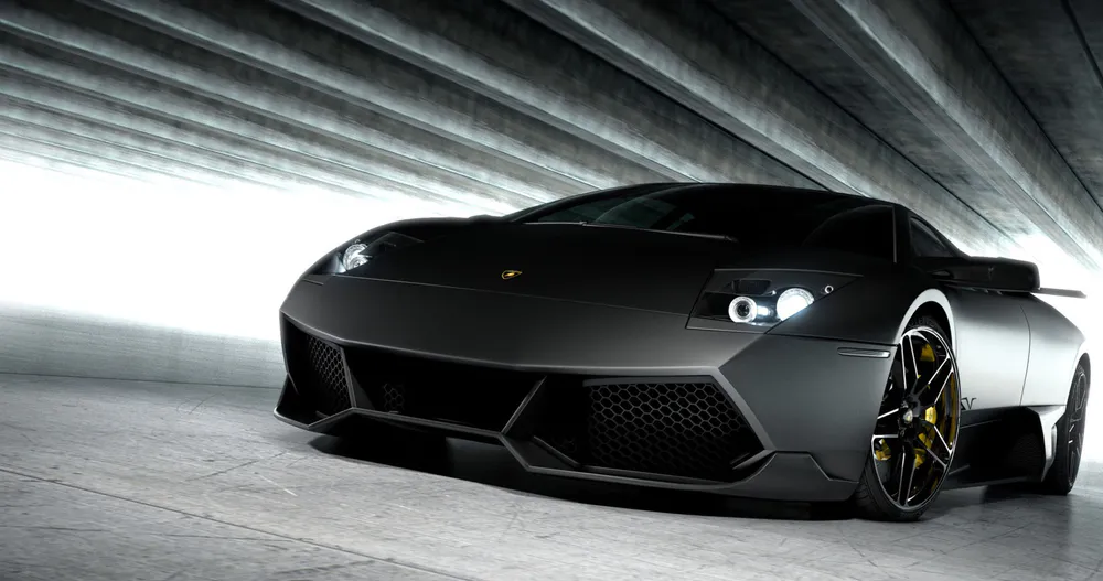 Wallpaper Matt Black Aventador 1024x768