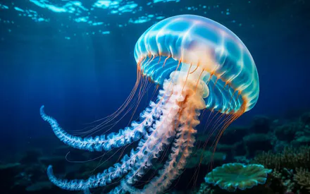Jellyfish, Ocean, Sea, Water, Underwater World
