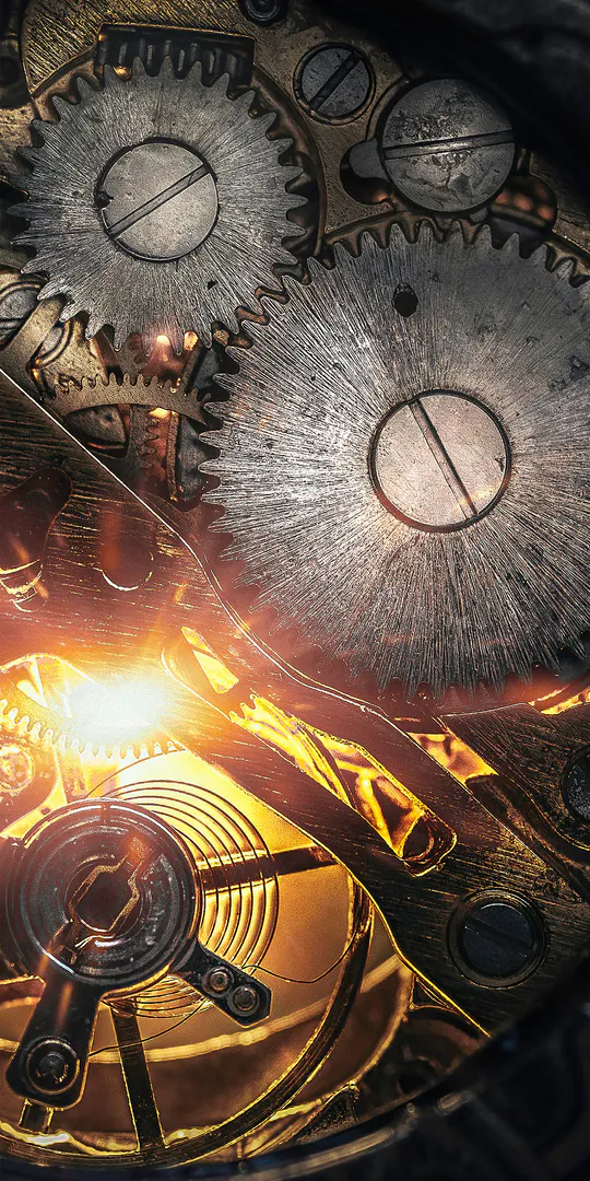 Phone wallpaper: Clock gears