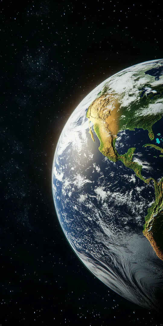 Phone wallpaper: Earth from space