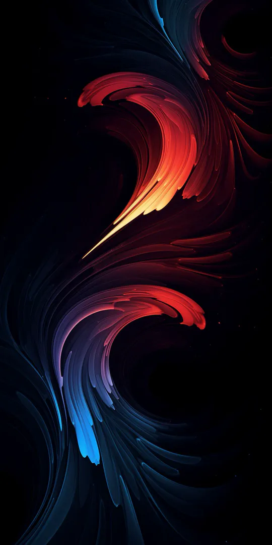 Phone wallpaper: Fiery light stream