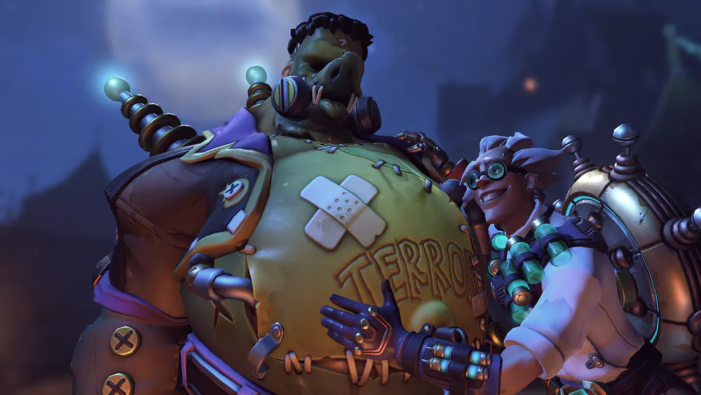 Wallpaper Overwatch Roadhog and Junkrat 1024x576
