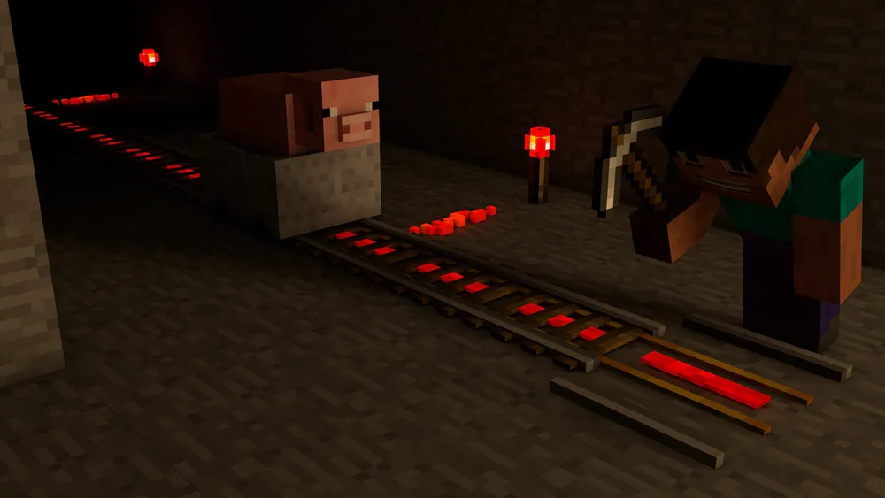 Manually crop Minecraft Steve and Pigs, Minecraft, Steve, Pigs ...