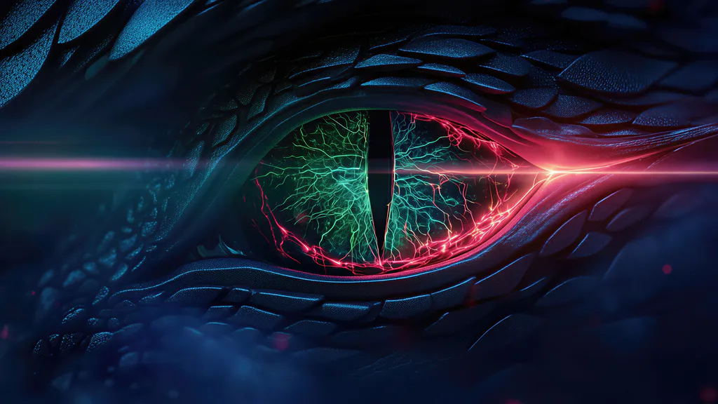 Шпалери для робочого столу: Червоні зелені очі