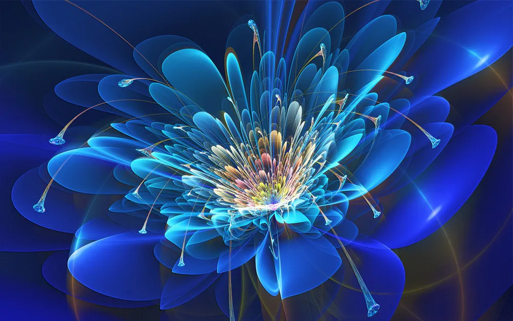 Wallpaper Blue flower 1366x768