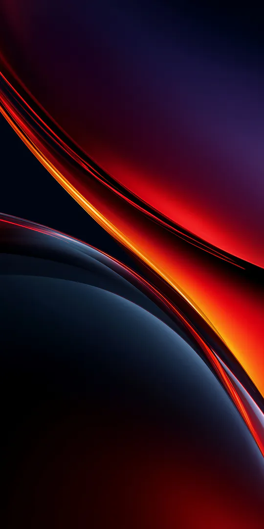 Phone wallpaper: Glossy waves of light