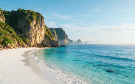 White, Sandy, Beach, Sea, Nature