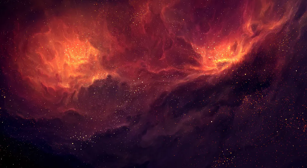 Wallpaper Nebula in space 2560x1080