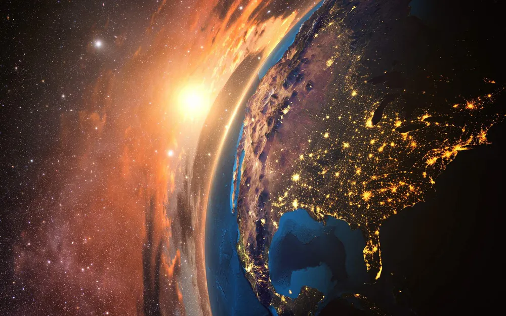 Wallpaper Earth at night 1280x720