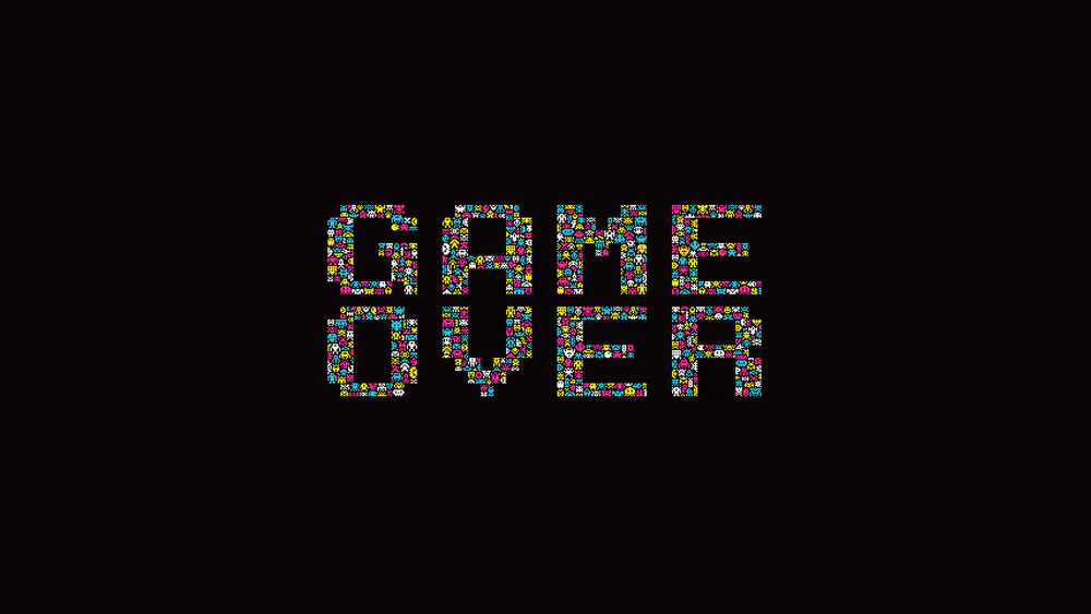 Обои Game Over Black 1920x1080