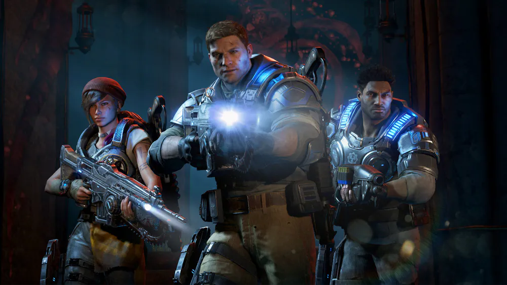 Wallpaper Gears of War 4 Jd Fenix ​​Kait Diaz Delmont Walker 2560x1080