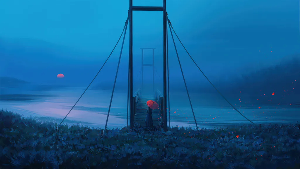 Обои на рабочий стол: Туманный мост