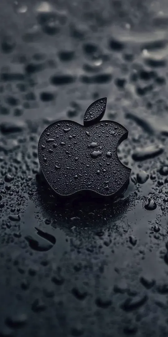 Phone wallpaper: Black Apple logo
