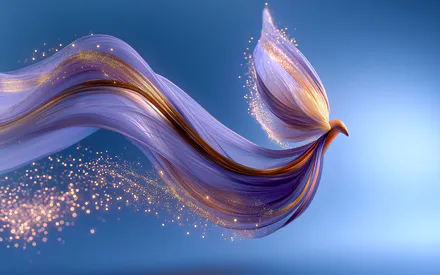 Полет, Цифровое искусство, Фэнтези, Движение, Элегантность, Динамика, Абстрактное искусство, Птица