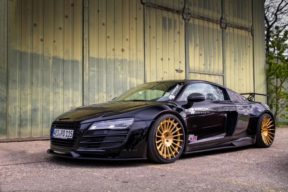 Manually crop Audi R8, Black, Gold Rims, Prior wallpaper to 1920x1080 ...