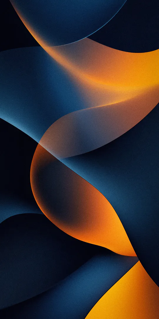 Phone wallpaper: Blue orange waves